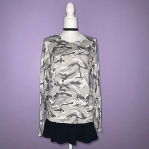 NWT Calvin Klein Gray Camo Print Sweater